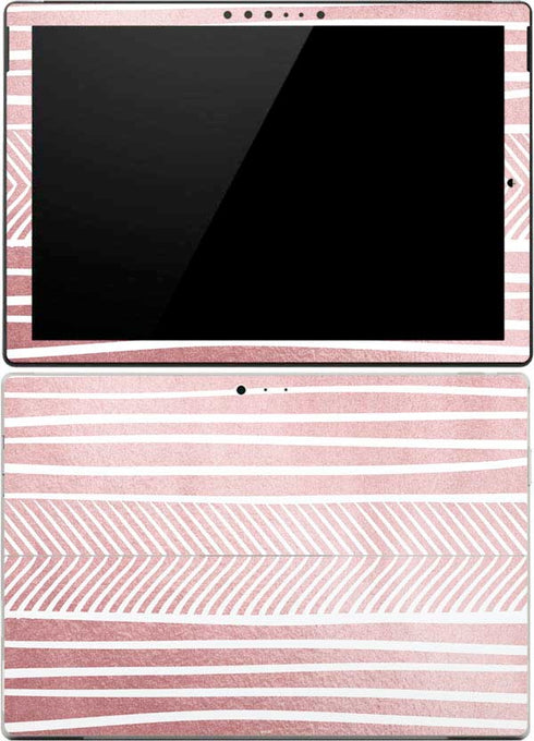 Pink and White Stripes Surface Pro 4 Skin
